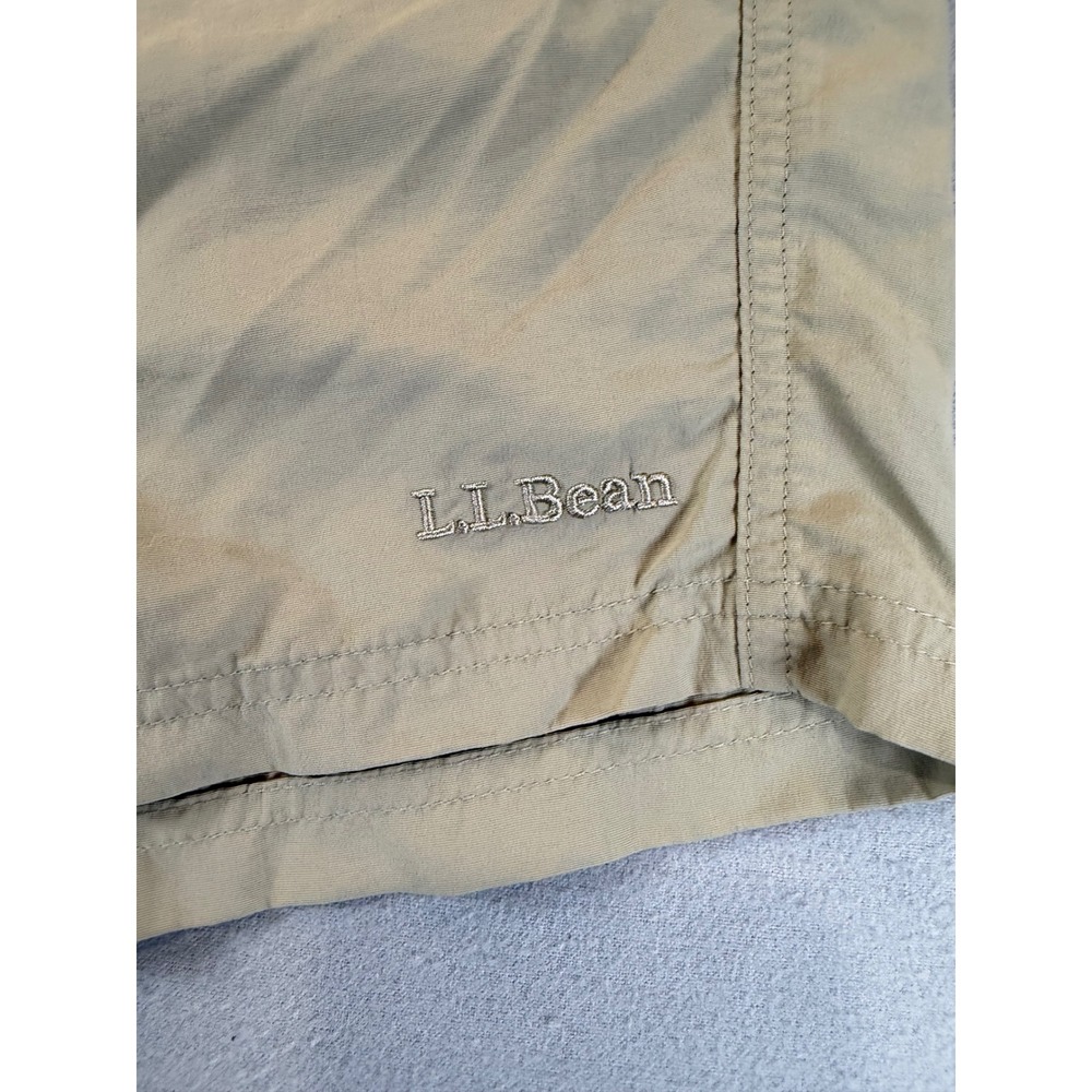 LL Bean Supplex Nylon Shorts Tan Khaki Mesh Lined Hiking Water Mens XL 0XR40 - Picture 4 of 14